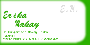 erika makay business card